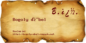 Bogoly Ábel névjegykártya